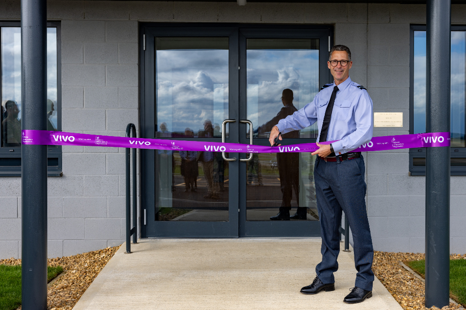 Official opening of a new military working dog center in RAF Marham.