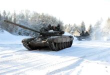 Slovenian troops from the 45 Center for Tracked Combat Vehicles (CGBV), operate M-84 main battle tanks during Exercise Allied Spirit IV at the U.S. Army’s Joint Multinational Training Center in Hohenfels Training Area, Germany (JMRC HTA), Jan. 21, 2016. The Slovenians partnered with U.S. Soldiers from the 1st Battalion, 4th Infantry Regiment to play opposition forces during the training. (U.S. Army National Guard photo by Sgt. Brianne Roudebush/Released)