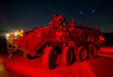 A U.S. Army M1135 CBRN reconnaissance vehicle assigned to the 63rd Chemical Company, 2nd Chemical Battalion, 48th Chemical Brigade is staged at a range during a crew live-fire exercise at Fort Cavazos, Texas, August 1, 2024. The 2nd Chemical Battalion's mission is to discover, encounter, and neutralize chemical, biological, or nuclear threats across the United States and abroad. They hold unique detection capabilities by being one of the only active-duty chemical battalions in the U.S. Army. (U.S. Army photo by Sgt. Alejandro Carrasquel)