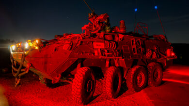 A U.S. Army M1135 CBRN reconnaissance vehicle assigned to the 63rd Chemical Company, 2nd Chemical Battalion, 48th Chemical Brigade is staged at a range during a crew live-fire exercise at Fort Cavazos, Texas, August 1, 2024. The 2nd Chemical Battalion's mission is to discover, encounter, and neutralize chemical, biological, or nuclear threats across the United States and abroad. They hold unique detection capabilities by being one of the only active-duty chemical battalions in the U.S. Army. (U.S. Army photo by Sgt. Alejandro Carrasquel)