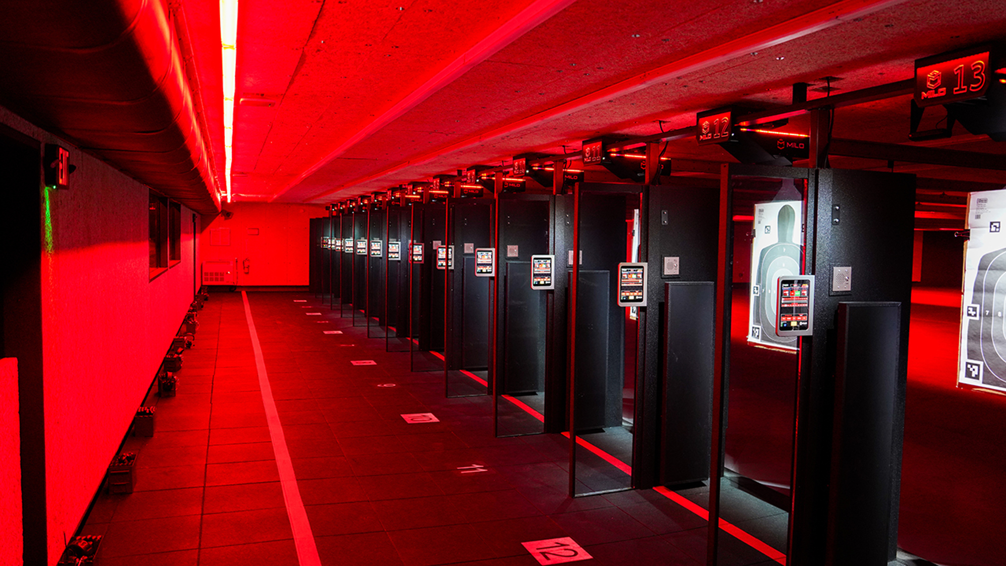 Interior of the new 14-lane modular range at the ANG Phoenix Sky Harbor Airport. Photo: MILO Live