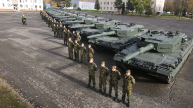 Leopard 2A4 main battle tanks