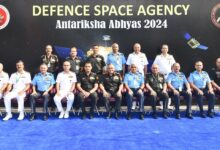 Participants from Defence Space Agency, army, navy, and the air force, along with other specialist branches and representatives from the DRDO and ISRO attending the Antariksha Abhyas 2024