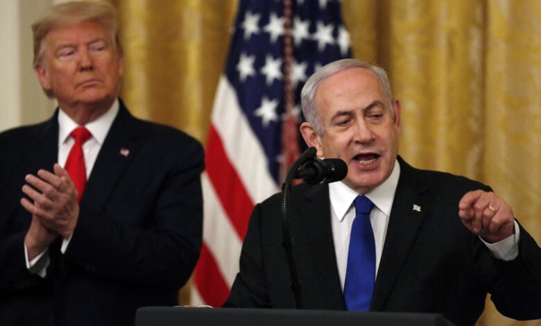 Donald Trump and Israel's Prime Minister Benjamin Netanyahu