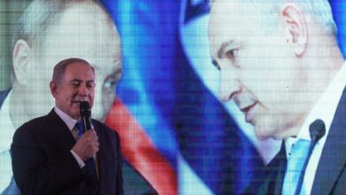 Israeli Prime Minister Benjamin Netanyahu speaks during a Likud party rally