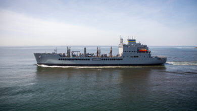 John Lewis-class fleet replenishment oiler, USNS Robert F. Kennedy (T-AO 208) delivered to the Navy on Dec. 10.