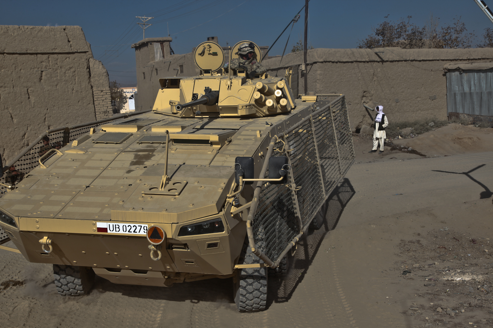 A Polish Rosomak vehicle on patrol in the city of Ghazni, Afghanistan, Nov. 18. (U.S. Army photo by Sgt. Justin Howe)