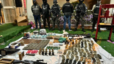 Raid on an illegal explosives factory in Ecuador