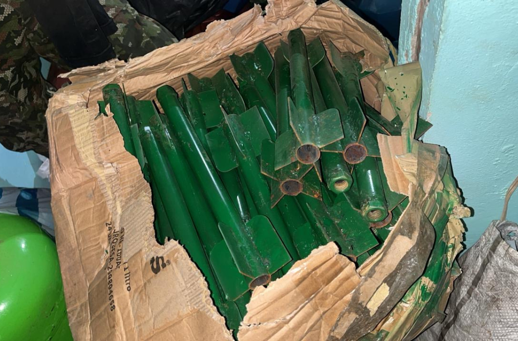 Seized illegal explosives in Colombia