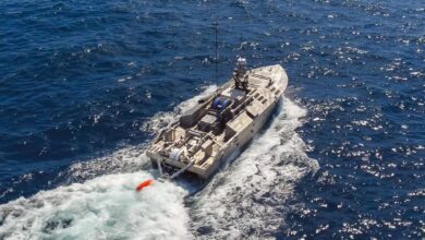 Textron Systems’s Common Unmanned Surface Vehicle for deploying Mine Sweeping payloads.