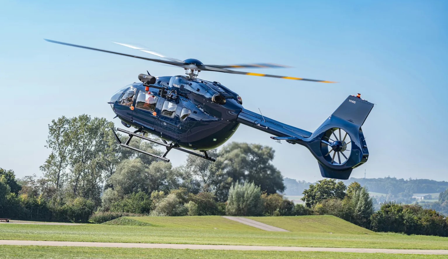 Airbus H145 light twin-engine helicopter.