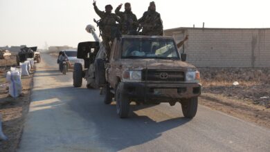 Rebels in northwest Syria seized military vehicles belonging to the regime along the route toward Kweris airport in the eastern countryside of Aleppo