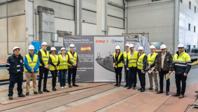 Steel-cutting ceremony of Swedish Navy's future workboats