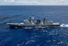 South Korean Navy destroyer ROKS Chungmugong Yi Sun-sin.