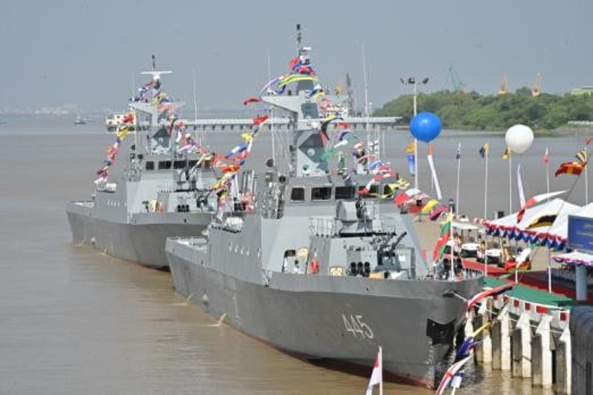 Myanmar's two anti-submarine corvettes