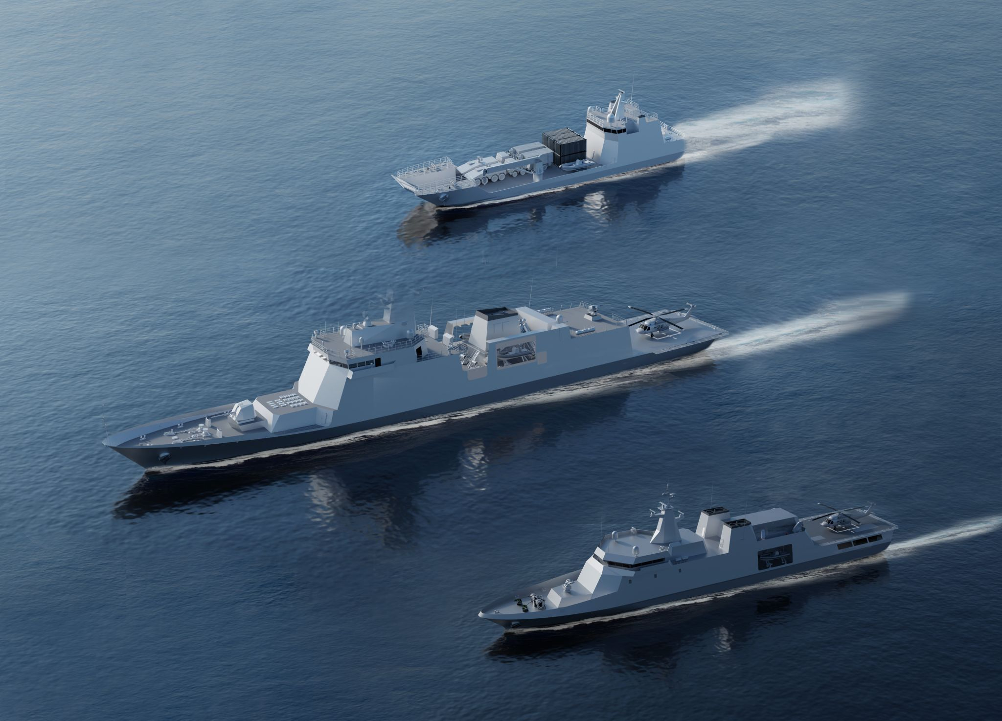 Rendering of systems under the Peru Warship Project