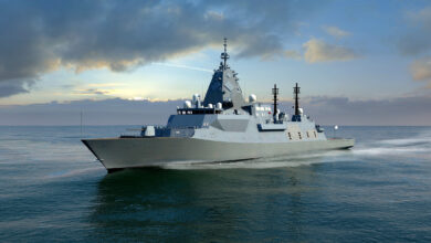 An artist's impression of the BAE Systems SEA 5000 Future Frigate, Global Combal Ship - Australia. Image credit: BAE Systems