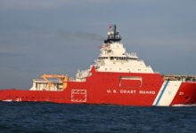 The future Coast Guard Cutter (CGC) Storis, the Service’s newest icebreaker, near Tampa, FL on December 10, 2024. The Coast Guard purchased the M/V Aiviq in November 2024 to bolster U.S. presence in the Arctic. The vessel will be renamed CGC Storis (WAGB 21) upon commissioning.