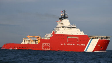 The future Coast Guard Cutter (CGC) Storis, the Service’s newest icebreaker, near Tampa, FL on December 10, 2024. The Coast Guard purchased the M/V Aiviq in November 2024 to bolster U.S. presence in the Arctic. The vessel will be renamed CGC Storis (WAGB 21) upon commissioning.