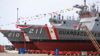 The BAP Río Huarmey (PM 210) and BAP Río Nepeña (PM 211) Pativilca-class offshore patrol vessels. Photo: Peruvian Navy