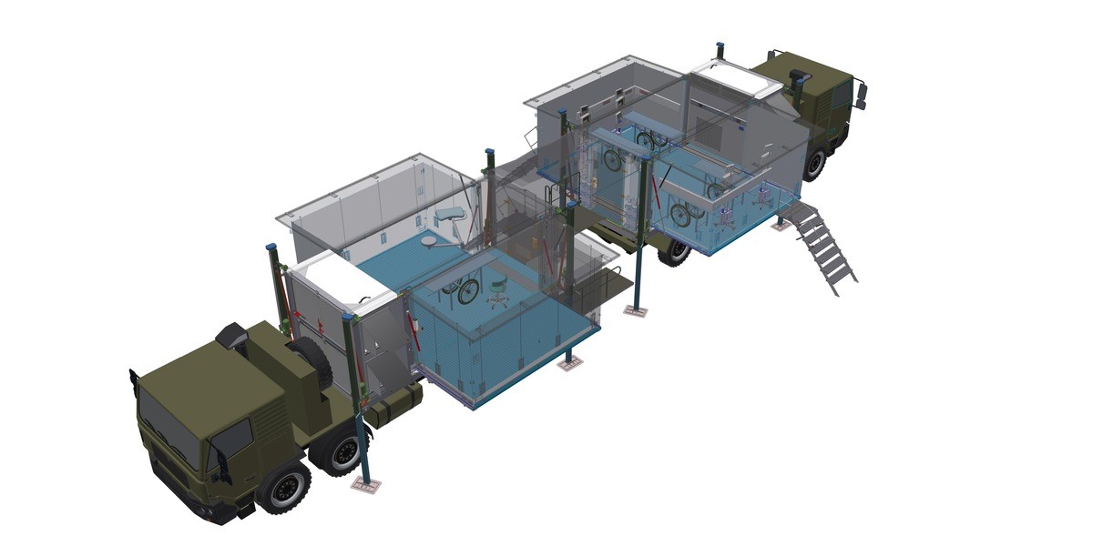 Interior design of a military mobile medical station