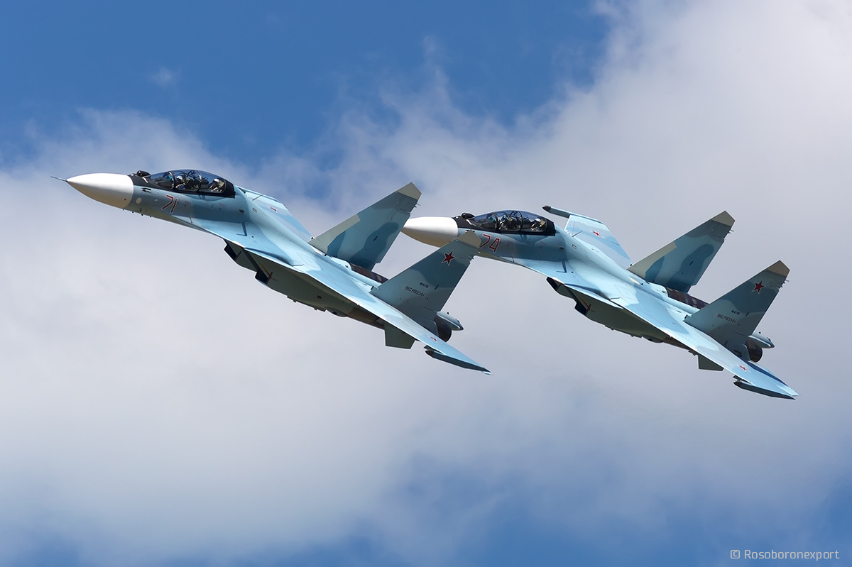 Su-30 Fulcrum fighter jets. Photo: Rosoboronexport