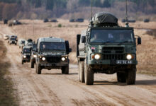 A line of Land Rover Wolf 4x4 Utility vehicles follow a Pinzgauer 6x6 All Terrain Truck on the Drawsko Pomorskie Training Area (DPTA) for Exercise Steadfast Defender 2024. Approximately 400-500 military vehicles and 1500 military personnel taking part in Ex STEADFAST DEFENDER line up on DPTA, Poland, for a Battle Group photo. 16,000 British soldiers are taking part in the largest set of NATO multi-national military manoeuvres in generation. Exercise Steadfast Defender will see these troops deploy across the entirety of Europe’s eastern flank, stretching from the far north of Norway, inside the Arctic Circle, all the way down to Georgia in the Caucasus’s. The British Army will be at the very forefront over the 5-month duration of Exercise Steadfast Defender, underpinning its position not only as the leading NATO European member state, but also one of its most potent. To put that into perspective; the Army is committing a 3* Headquarters, as well as two 2* Divisional and three 1* Combat Brigade Headquarters. These deployed formations will test, evaluate, and prove our ability to integrate and operate alongside our partners and allies, strengthening that collective and sustained commitment to European security. Along with those 16,000 troops, the UK will be sending massed armour including main battle tanks across to Europe aboard Ro-Ro vessels and loaded onto trains through the Channel Tunnel. Paratroopers will fly in from UK bases to seize strategic objectives and link up with NATO allied forces. Exercise Steadfast Defender will run from January through to May and comprise of 11 individual exercises in which British forces will participate alongside our NATO allies and partners.