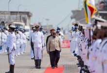 Ghana’s President Nana Akufo-Addo commissioned forward operating base and a new naval ship.