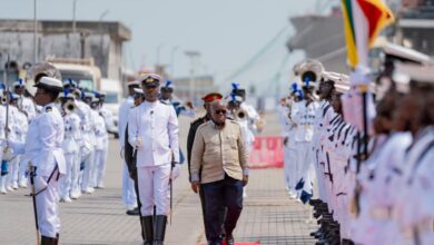 Ghana’s President Nana Akufo-Addo commissioned forward operating base and a new naval ship.