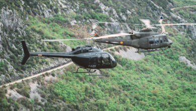 Montenegro Armed Forces Bell 505 and 412 helicopters