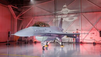 Bulgaria's F-16 Block 70 displayed during Lockheed Martin's delivery ceremony