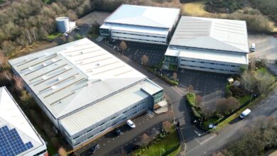 Saab's three-building Fareham, Hampshire facility in the UK