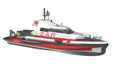 Rendering of Danish Coastal Rescue Service's Sjøbjørn 71 vessel