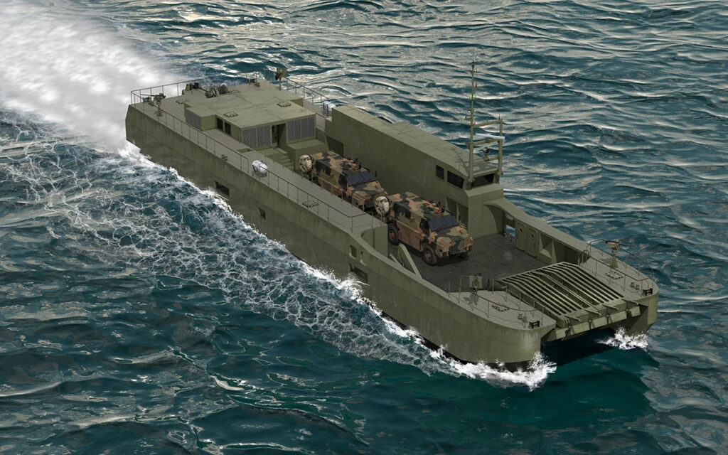 Rendering of Caimen Medium Landing Craft. Photo: BMT