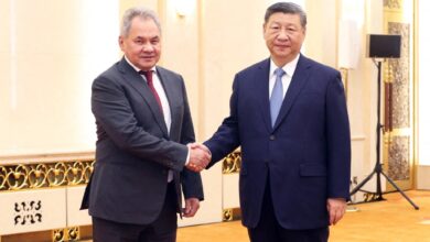 Chinese President Xi Jinping meets with Sergei Shoigu, secretary of the Russian Federation Security Council, at the Great Hall of the People in Beijing, capital of China, Feb. 28, 2025.