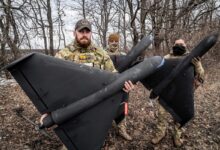 Ukrainian forces carrying the Seth UAS