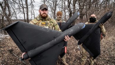 Ukrainian forces carrying the Seth UAS