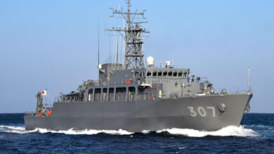 JS Nōmi (MSO-307) Awaji-class minesweeping vessel. Photo: Japan Marine United Corporation