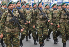 Greece, Athens, 2025/03/25. Military parade marking Greece s Independence Day in Athens on March 25, 2025. Photograph by Aris Oikonomou / Hans Lucas. Grece, Athenes, 2025/03/25 Defile militaire marquant le jour de l independance de la Grece a Athenes le 25 mars 2025. Photographie d Aris Oikonomou / Hans Lucas. (Photo by Aris Oikonomou / Hans Lucas via AFP)