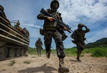 South Korean troops during a drill
