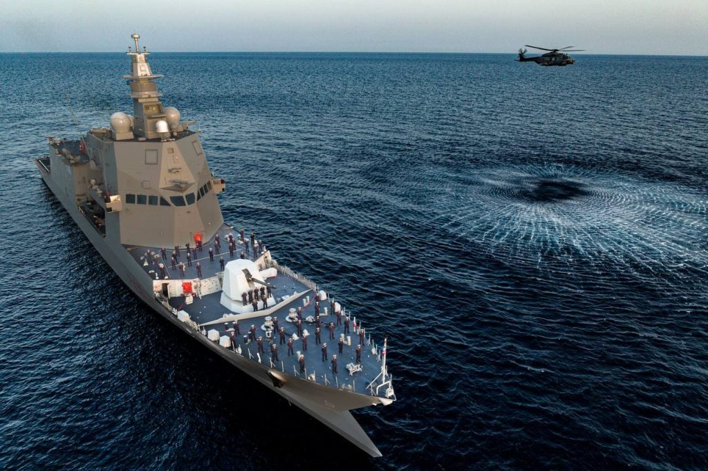 The ITS Paolo Thaon di Revel (P430), the lead Pattugliatore Polivalente d’Altura (PPA) multipurpose offshore patrol frigate