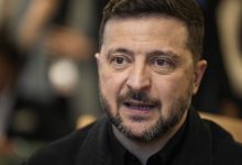 Ukrainian President Volodymyr Zelensky visits the Storting during his visit to Norway.