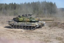 A Leopard 2 main battle tank