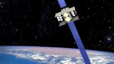 A US Air Force satellite in orbit above Earth. Photo: US Air Force