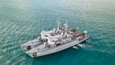 Royal Australian Navy HMA Ships Yarra and Diamantina rafted-up to conduct force-integration training as part of Operation RENDER SAFE 2026. *** Local Caption *** Operation RENDER SAFE is the Australian Defence Force-led (ADF) multinational commitment to removing the danger posed by World War II-era explosive remnants of war (ERW) in Pacific countries. During Operation RENDER SAFE, two Royal Australian Navy Huon Class Minehunters, HMA Ships Yarra and HMAS Diamantina, and Pacific Support Vessel, ADV Reliant, will deploy to Tuvalu with an embarked Clearance Dive Team and supporting personnel. They will conduct a technical reconnaissance of Nanumea Lagoon to inform the Government of the extent of ERW within the lagoon. ADF elements will also conduct port visits in Honiara and Port Vila during the transit to and from Tuvalu. The ADF has been working with Pacific partners to build regional collective Explosive Ordnance Disposal capability through Operation RENDER SAFE for more than 20 years.