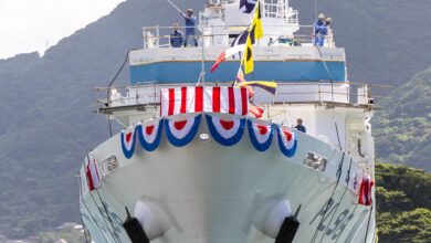 The Japan Coast Guard JS Wakasa (PL-96) Kunigami-class large patrol vessel