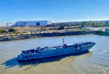 The LCU 1710, the lead US Navy 1700-class landing craft utlity. Photo: Austal USA