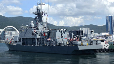 A Geomdoksuri Patrol Killer Experimental-B (PKX-B) Batch-II patrol vessel