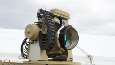 The Iron Beam high-energy laser weapon system.