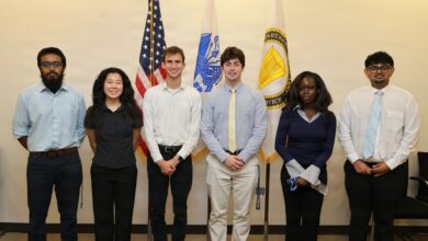 The six 2026 summer interns at the Army Software & Innovation Center developed AI and software tools for Army applications. Photo: Kevin Deegan/DVIDS